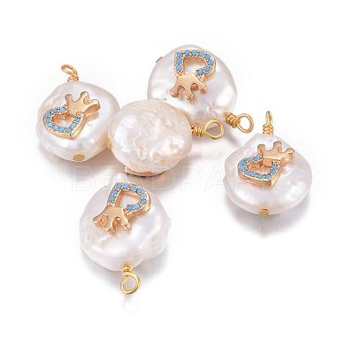 Natural Cultured Freshwater Pearl Pendants PEAR-E013-37-1