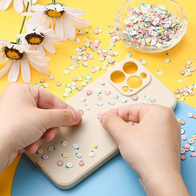 60g 10 Styles Handmade Polymer Clay Cabochons CLAY-CJ0001-66-1