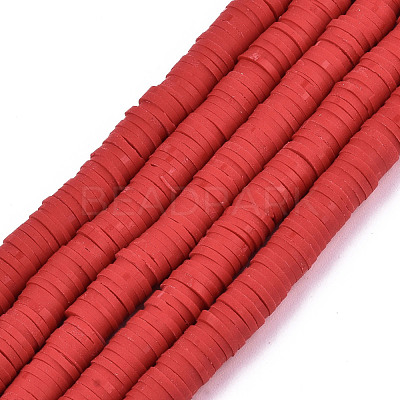 Handmade Polymer Clay Beads Strands CLAY-R089-8mm-038-1