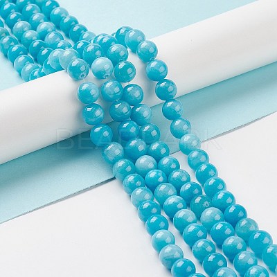 Natural Mashan Jade Round Beads Strands G-D263-10mm-XS20-1