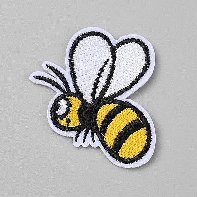 Polyester Embroider Thread Iron on Sew On Patches PATC-WH0023-04C-1