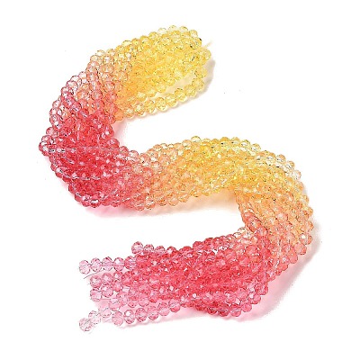Transparent Painted Glass Beads Strands DGLA-A034-T8mm-A07-1