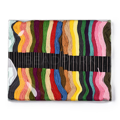 50 Skeins 50 Colors Cotton Embroidery Thread OCOR-YWCDZ0001-02-B-1