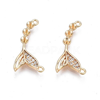 Brass Micro Pave Cubic Zirconia Peg Bails Pendants KK-N232-243-1