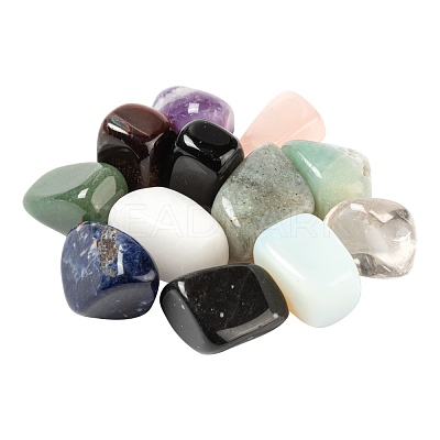 12Pcs No Hole/Undrilled Natural Gemstone Beads G-FS0001-28-1