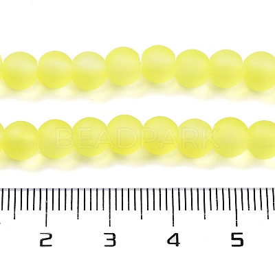 Baking Paint Transparent Glass Bead Strands GLAA-S031-6mm-30-1