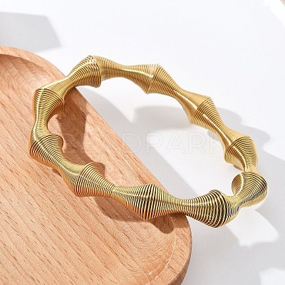304 Stainless Steel Stretch Bangles for Women LS-BJEW-P315-02C-G-1