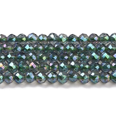 Electroplate Transparent Glass Beads Strands LS-GLAA-H021-01B-FR01-1