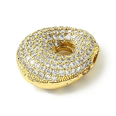 Rack Plating Brass Cubic Zirconia Pendants KK-S378-02G-O-1