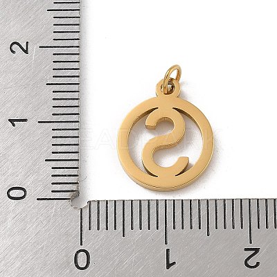 304 Stainless Steel Charms
with Jump Ring STAS-R001-02G-S-1