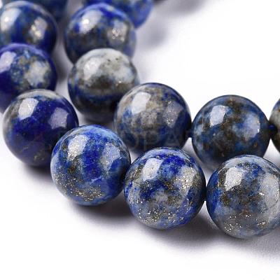 Natural Lapis Lazuli Round Bead Strands X-G-E262-01-10mm-1