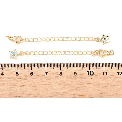 Brass Curb Chain Extender KK-P354-11G-1