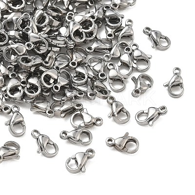 304 Stainless Steel Lobster Claw Clasps STAS-H352-01B-P-1