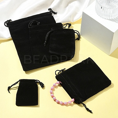 30Pcs Rectangle Velvet Pouches TP-FS0001-02A-1