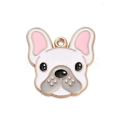 Animal Puppy Alloy Enamel Pendants X-FIND-V001-03G-03-1