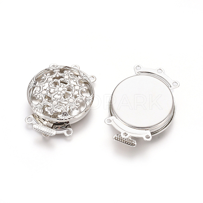 Brass Box Clasps KK-L053-04P-1