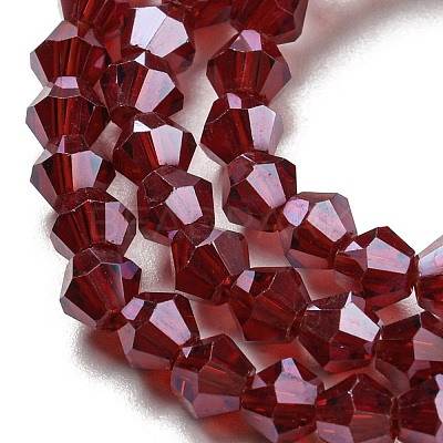 Transparent Electroplate Glass Beads Strands GLAA-F029-2mm-C27-1