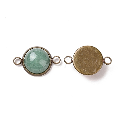 Natural & Synthetic Mixed Gemstone Connector Charms G-D059-02-1