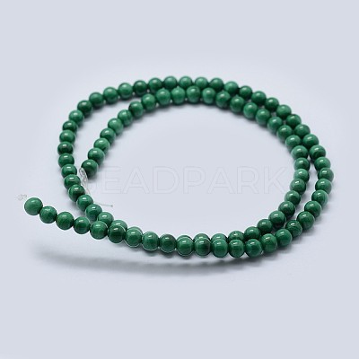 Natural Malachite Beads Strands G-F571-27AB1-6mm-1