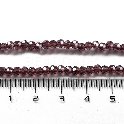 Electroplate Transparent Glass Beads Strands EGLA-A035-T3mm-A13-1