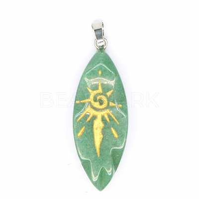 Natural Aventurine Pendants PW-WG1E8C3-02-1