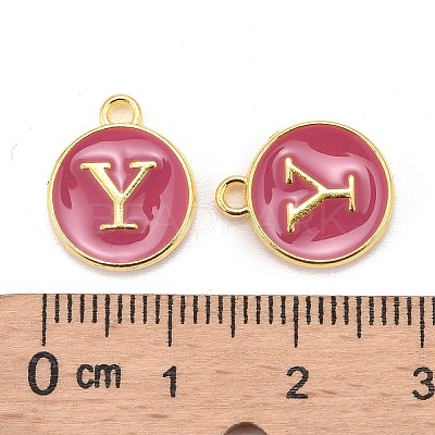 Golden Plated Alloy Enamel Charms LS-ENAM-S118-08Y-1