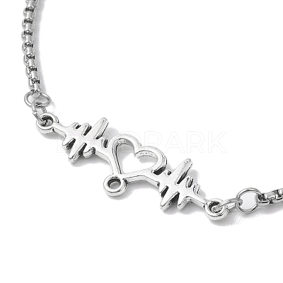 Adjustable 304 Stainless Steel Box Chain Slider Bracelets BJEW-JB10218-1
