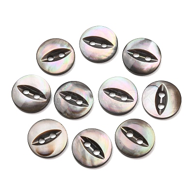 Cat Eye Style Natural Black Lip Shell Buttons SH-CBAA69B-01B-1