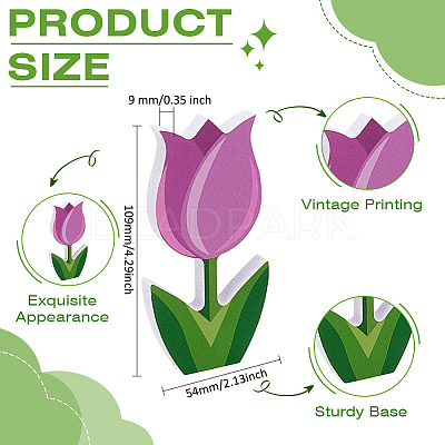 6Pcs 6 Colors Tulip PVC Display Decoration DJEW-WH0042-102-1