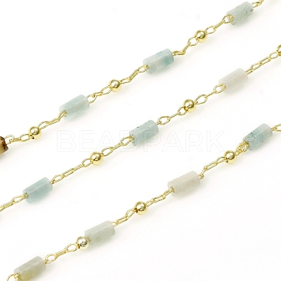 Handmade Natural Amazonite Beaded Chains CHC-E021-01C-1