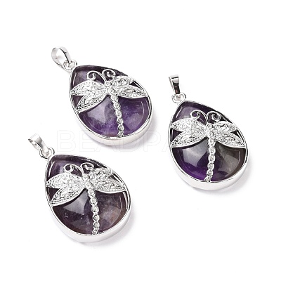 Natural Amethyst Pendants G-G900-01P-06-1