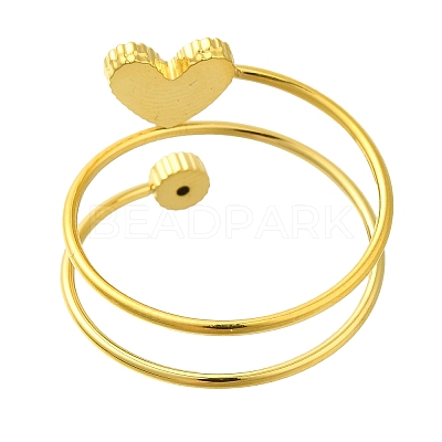 Ion Plating(IP) 304 Stainless Steel Micro Pave Cubic Zirconia Finger Rings for Women RJEW-U013-11G-08-1