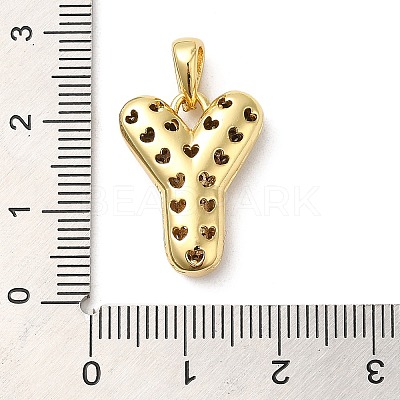 Brass Micro Pave Cubic Zirconia Pendants KK-E061-03G-25-1