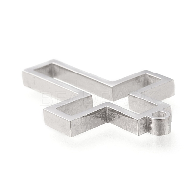 Non-Tarnish 304 Stainless Steel Open Back Bezel Pendants STAS-K208-04P-A-1