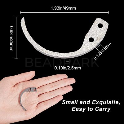 201 Stainless Steel Handheld Detacher Hook Key FIND-WH0038-78P-1