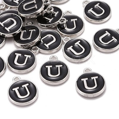 Platinum Plated Alloy Charms X-ENAM-S118-02U-P-1