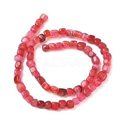 Natural Dragon Veins Agate(Dyed & Heated) Beads Strands G-G177-E18-03-1