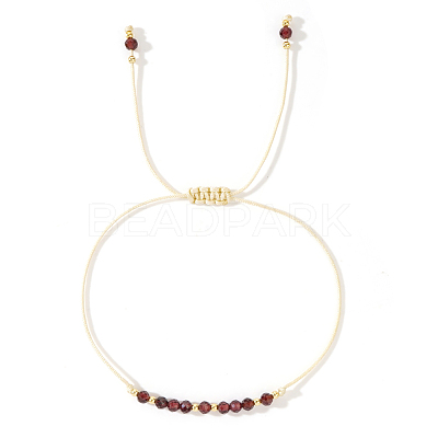 Natural Birthstone Braided Bead Bracelets for Women X-VA8051-1-1