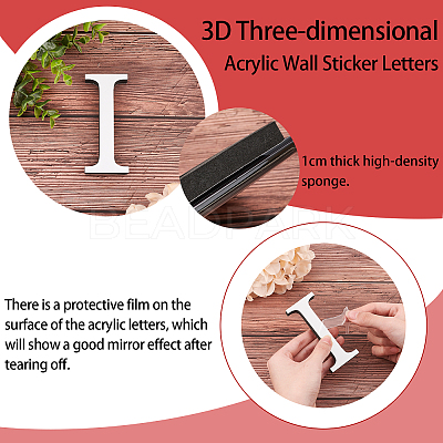 Acrylic Mirror Wall Stickers Decal DIY-CN0001-13A-I-1