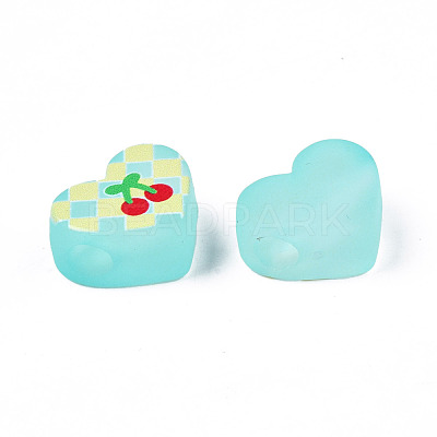 Transparent Printed Acrylic Beads MACR-S373-124-H03-1