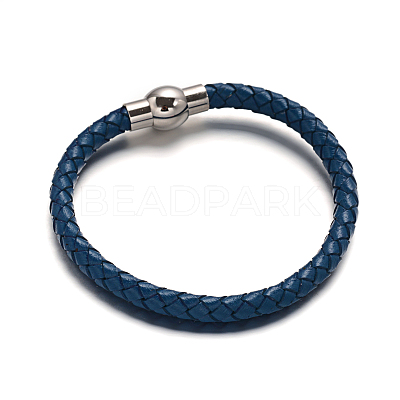 Leather Cord Braided Bracelet Making BJEW-E273-03-1