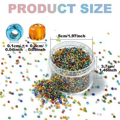 200G Glass Seed Beads SEED-YW0002-85C-1