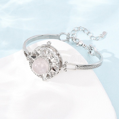 Rotating Sun Natural & Synthetic Gemstone Link Bracelets GG-CBA0251-11P-1