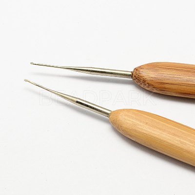 Bamboo Handle Iron Crochet Hook Needles TOOL-R034-0.75mm-1