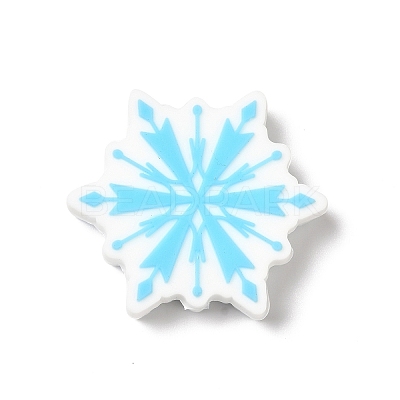Christmas Theme Silicone Focal Beads SIL-G011-09C-1