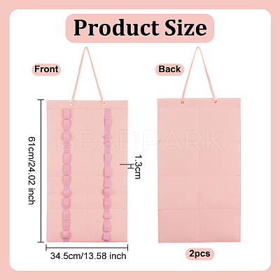 Soft Felt & Wood Wall-Mounted  Display Bags ODIS-WH0330-001A-1