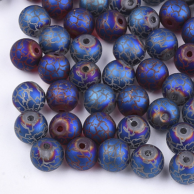 Electroplate Glass Beads LS-EGLA-S178-03C-1
