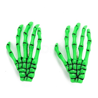 Halloween Skeleton Hands Bone Hair Clips PHAR-H063-A05-1