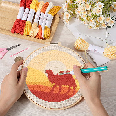 Punch Embroidery Starter Kits DIY-WH20007-13A-1