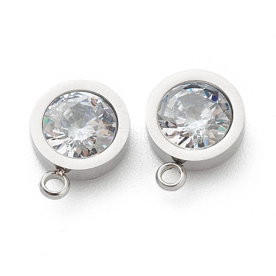 304 Stainless Steel Rhinestone Charms STAS-Z009-16P-1
